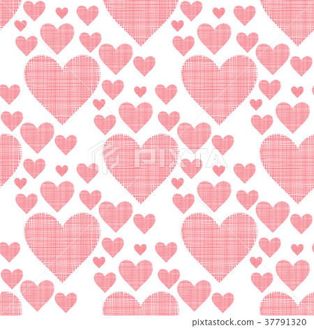 Simple red heart sharp vector seamless pattern Simple red heart sharp vector seamless pattern 37791320