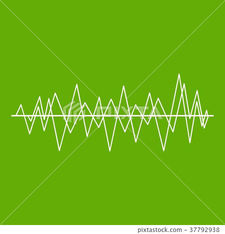 Sound wave icon green 37792938