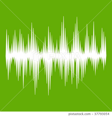 Audio digital equalizer technology icon green 37793054