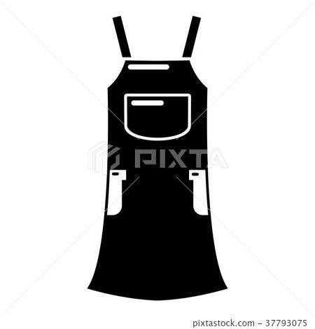 Girl dress icon, simple black style 37793075