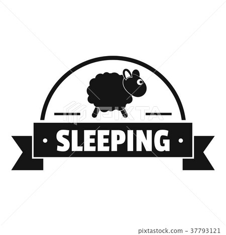Sleeping sheep logo, simple black style Sleeping sheep logo, simple black style 37793121