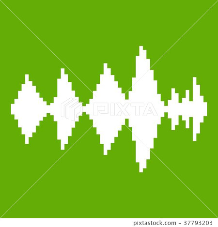 Audio digital equalizer technology icon green 37793203
