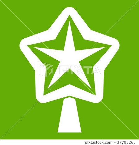 Star for christmass tree icon green 37793263