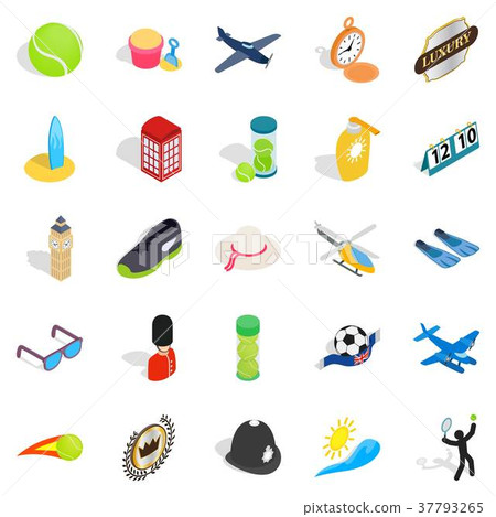 Inning icons set, isometric style - Stock Illustration [37793265] - PIXTA