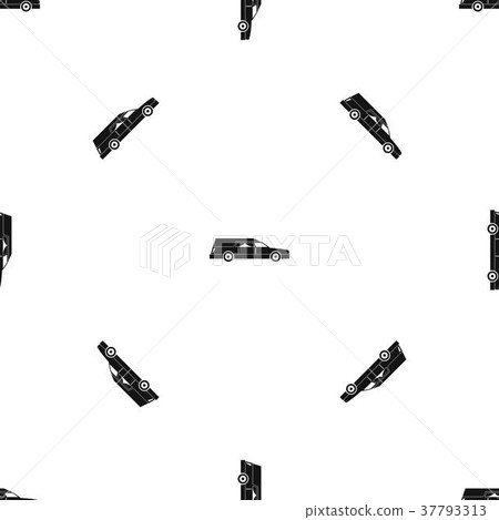Hearse pattern seamless black Hearse pattern seamless black 37793313