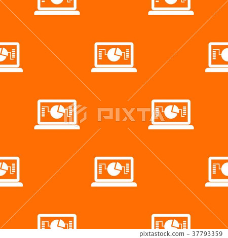 Laptop with business graph pattern seamless 37793359