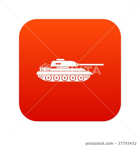 Tank icon digital red - Stock Illustration [37793432] - PIXTA