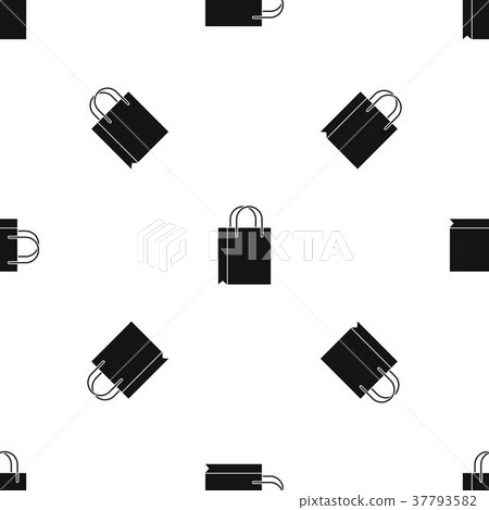 Shopping bag pattern seamless black Shopping bag pattern seamless black 37793582