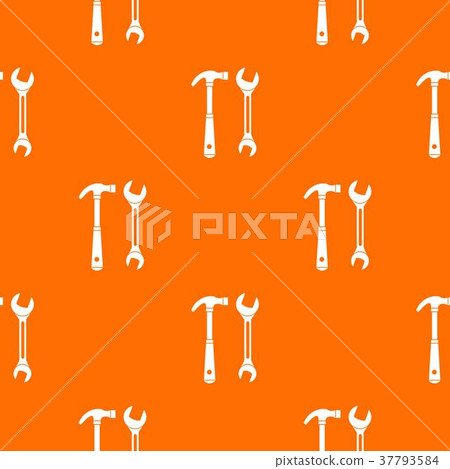 Hammer and wrench pattern seamless Hammer and wrench pattern seamless 37793584