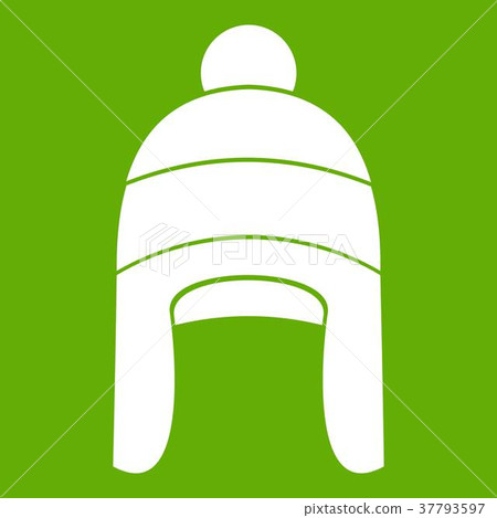 Winter hat icon green 37793597