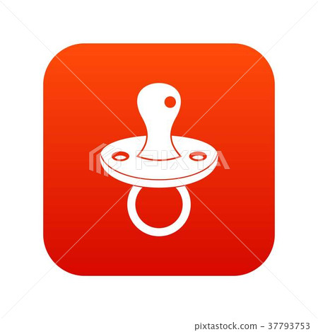 Baby pacifier icon digital red - Stock Illustration [37793753] - PIXTA