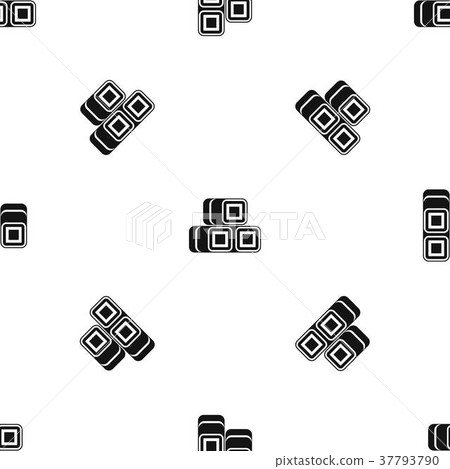 Hay bundles pattern seamless black 37793790