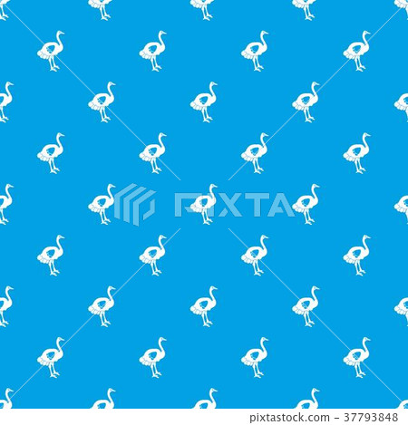 Ostrich pattern seamless blue Ostrich pattern seamless blue 37793848