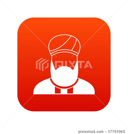 Muslim preacher icon digital red Muslim preacher icon digital red 37793968