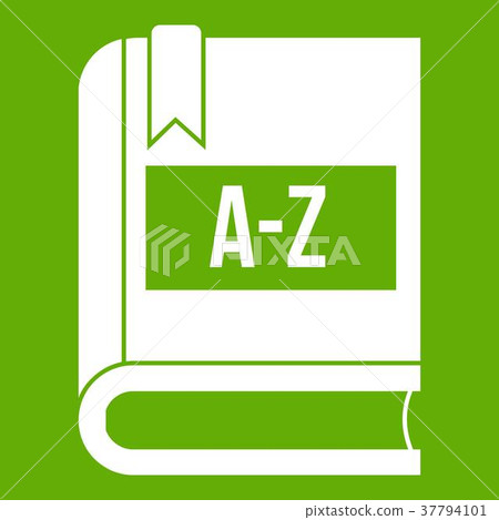 Dictionary book icon green 37794101