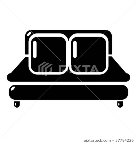 Double bed icon, simple style Double bed icon, simple style 37794226