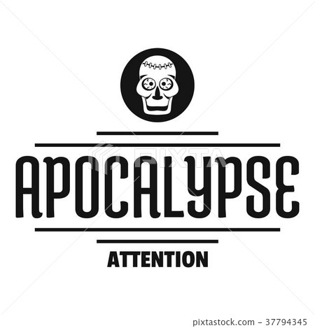 Zombie apocalypse logo, simple black style 37794345