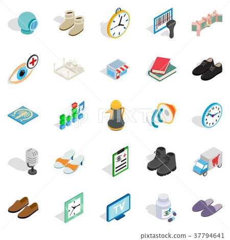 Brand icons set, isometric style 37794641