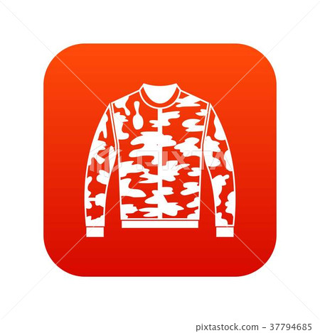 Camouflage jacket icon digital red Camouflage jacket icon digital red 37794685