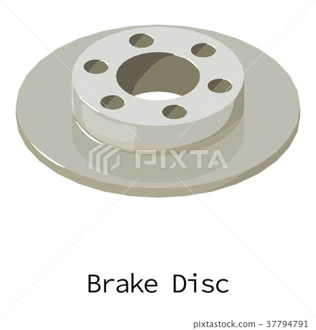 Brake disc icon, isometric 3d style 37794791