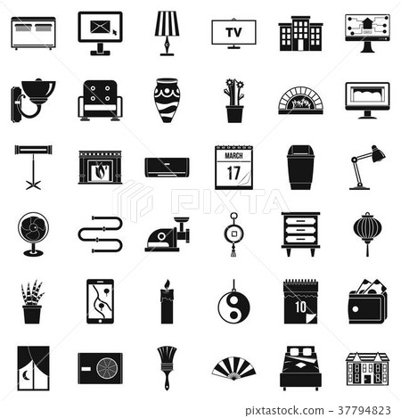 Decor icons set, simple style - Stock Illustration [37794823] - PIXTA
