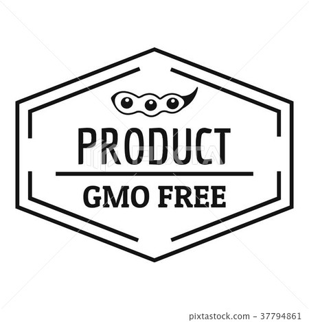 Gmo free logo, simple black style Gmo free logo, simple black style 37794861