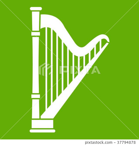 Harp icon green 37794878