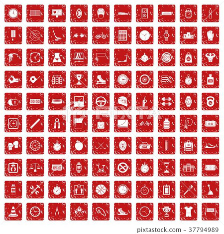 100 stopwatch icons set grunge red 100 stopwatch icons set grunge red 37794989