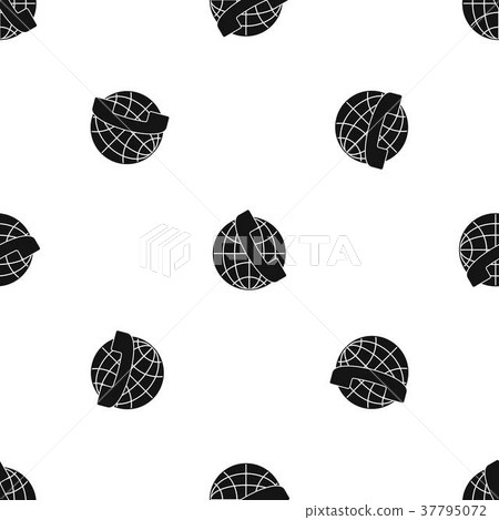 Handset and globe pattern seamless black Handset and globe pattern seamless black 37795072