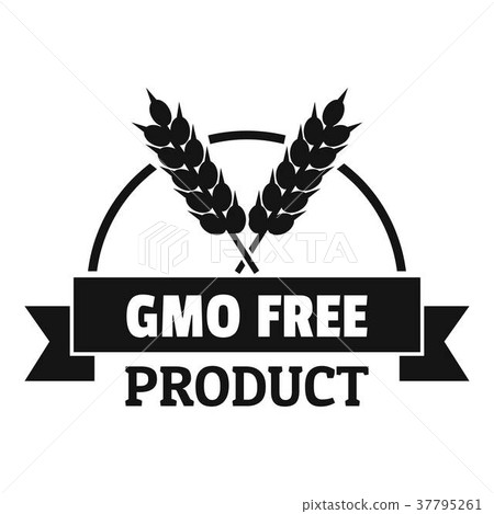 Gmo free bakery logo, simple black style 37795261