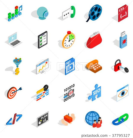 Optimization icons set, isometric style - Stock Illustration [37795327 ...