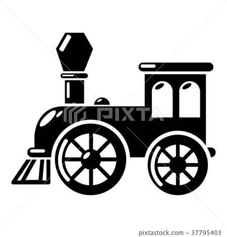 Old train icon, simple style 37795403