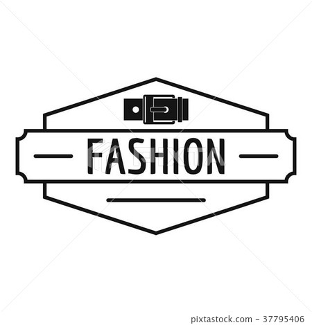 Buckle logo, simple black style 37795406