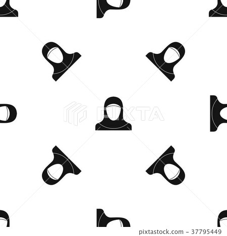 Muslim women wearing hijab pattern seamless black Muslim women wearing hijab pattern seamless black 37795449
