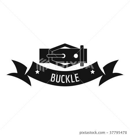 Buckle modern logo, simple black style 37795478
