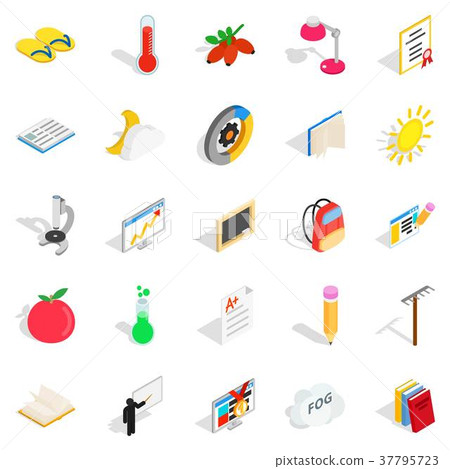 Era icons set, isometric style Era icons set, isometric style 37795723