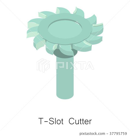 T-slot cutter bit icon, isometric 3d style 37795759