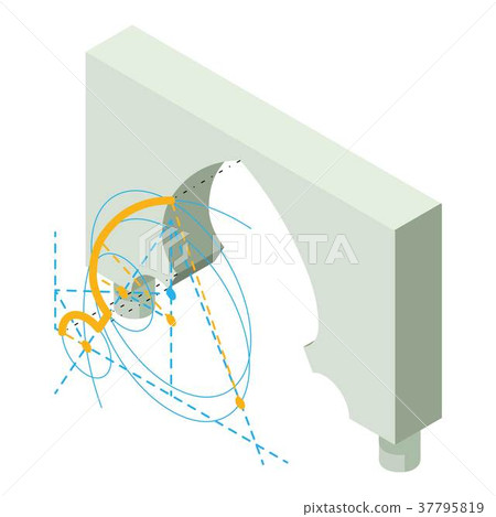 Arch frame icon, isometric 3d style 37795819