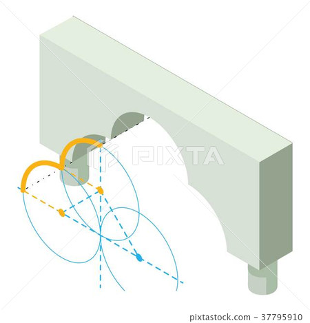 Arch construction icon, isometric 3d style - Stock Illustration ...