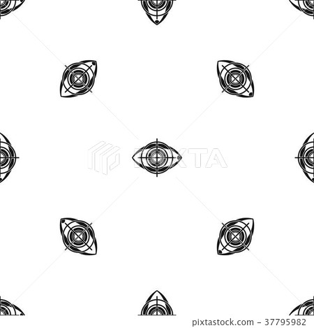 Eye and target pattern seamless black Eye and target pattern seamless black 37795982