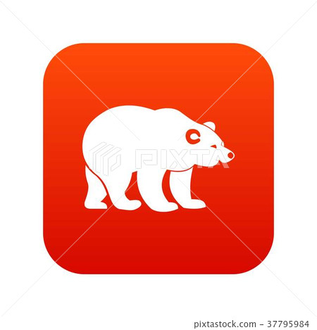 Bear icon digital red Bear icon digital red 37795984