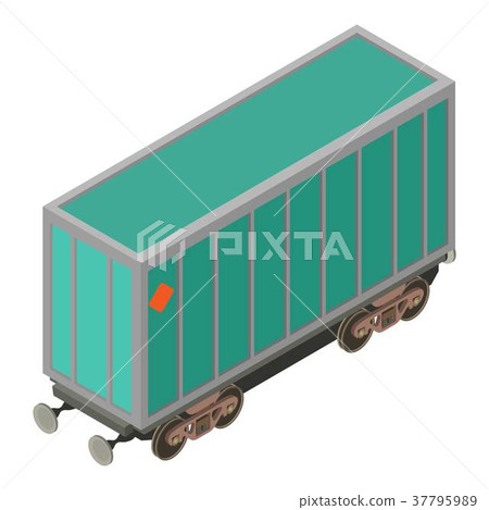 Wagon locomotive icon, isometric 3d style Wagon locomotive icon, isometric 3d style 37795989