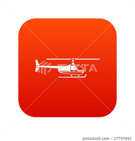 Helicopter icon digital red Helicopter icon digital red 37795992