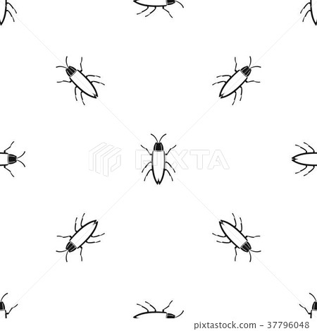 Cockroach pattern seamless black 37796048
