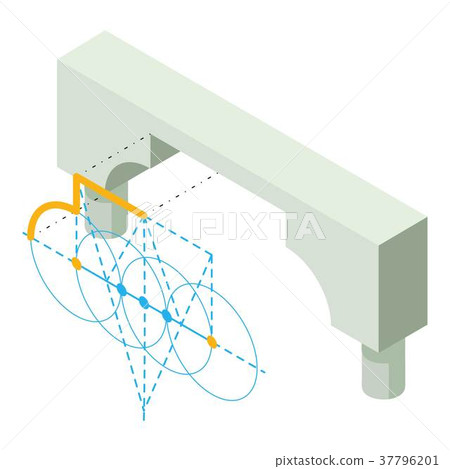 Arch facade icon, isometric 3d style - Stock Illustration [37796201 ...