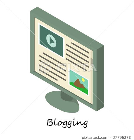 Blogging icon, isometric 3d style 37796278