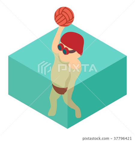 Water polo icon, isometric 3d style Water polo icon, isometric 3d style 37796421