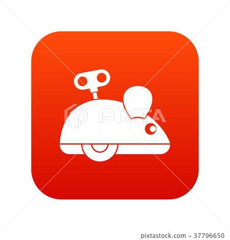 Clockwork mouse icon digital red Clockwork mouse icon digital red 37796650