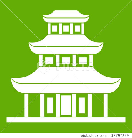 Buddhist temple icon green Buddhist temple icon green 37797289