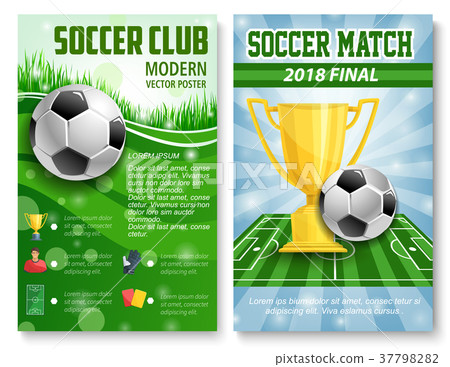 Vector posters of football soccer cup match Vector posters of football soccer cup match 37798282